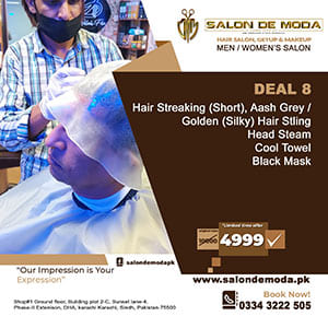 Salon DE Moda Men's Salon Morning 11.00 A.M Till Night 10.30 P.M Come To Inbox Or WhatsApp To Me On 334 3222 505 